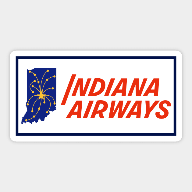 Parks and Rec - Indiana Airways Sticker by sombreroinc